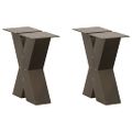 vidaXL Nohy konferenčného stolíka v tvare X, 2 ks, prírodná oceľ, 30 x (30-31) cm, oceľ
