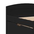 VidaXL Denná posteľ s 5 zásuvkami bez matraca "IRUN" Čierna 90x200 cm