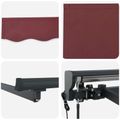 vidaXL Rám markízy Vínovo červená 300 x 250 cm Polyester s PU povrchom