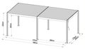 Bioklimatická pergola G21 Austin Premium 6x3 m, antracitová hliníková