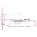 vidaXL Posteľný rám bez matraca 160x200 cm dymový dub kompozitné drevo