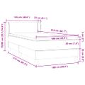 vidaXL Posteľný rám boxsping s matracom ružový 100x210 cm zamat