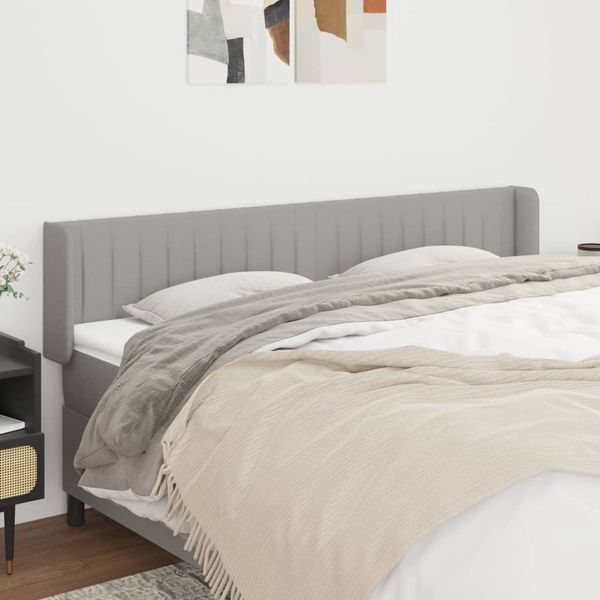 vidaXL Čelo postele so záhybmi bledosivé 203x16x78/88 cm látka