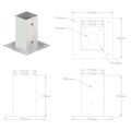 vidaXL Kotvy na stĺpiky 4 ks 81 mm galvanizovaný kov