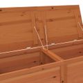 vidaXL Vonkajší box na vankúše hnedý 150x50x56 cm jedľový masív