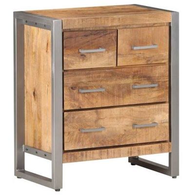 vidaXL Komoda 60x35x70 cm surové mangovníkové drevo
