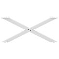 vidaXL Nohy konferenčného stolíka v tvare X, 2 ks, biele, 70 x (30-31) cm, oceľové