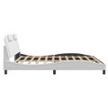 vidaXL Rám postele Viana s LED bez matraca biely 200x200 cm