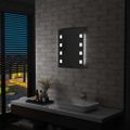vidaXL Kúpeľňové nástenné zrkadlo s LED osvetlením 50x60 cm