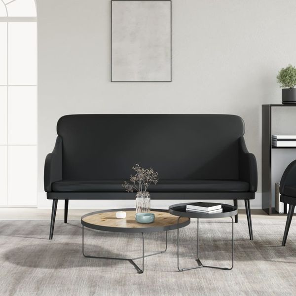 vidaXL Lavička čierna 110x76x80 cm umelá koža