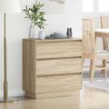 vidaXL Nočný stolík Sonoma dub 71 x 34,5 x 75 cm Kompozitné drevo