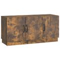 vidaXL TV skrinka Dymový dub 99 x 34,5 x 47 cm Kompozitné drevo