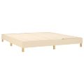 vidaXL Posteľný rám boxspring s matracom krémový 160x200 cm látka