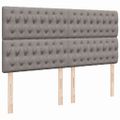vidaXL Boxspring posteľ s matracom sivohnedý 200x200 cm látka