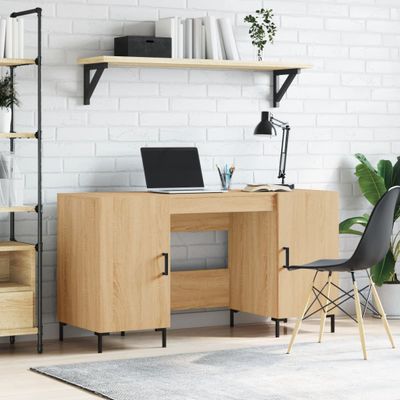 vidaXL Stôl dub somoma 140x50x75 cm kompozitné drevo