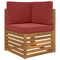 vidaXL Vankúš na vonkajšiu pohovku Polyester vínovo červená 60 x 60 cm