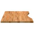 vidaXL Stolová doska bledohnedá 80x50x2,5 cm dubový masív obdĺžnikový
