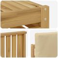 vidaXL Záhradná súprava gaučov 7 pcs Biela a béžová 59 x 59 x 37 cm