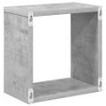 vidaXL Nástenné police 4 ks betónovo-sivé 26x15x26 cm