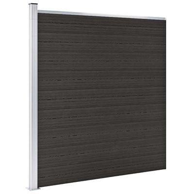 vidaXL Plotový panel WPC 175x186 cm čierny