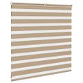 vidaXL Zebrová roleta pieskovo hnedá 145x100 cm šírka látky 140,9 cm polyester