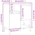 vidaXL Komody 3 ks hnedý dub 60x35x70 cm kompozitné drevo