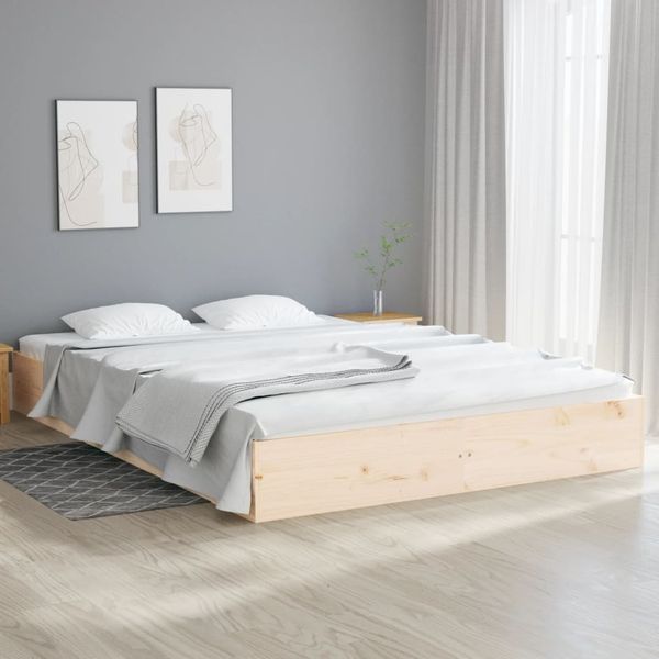 vidaXL Posteľný rám bez matraca, drevený masív 160x200 cm