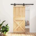 vidaXL Posuvné dvere Prírodná a čierna 90 x 210 cm