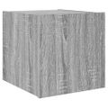 vidaXL TV nástenné skrinky s LED svetlami 2ks sivá sonoma 30,5x35x30cm