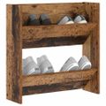 vidaXL Skriňa na topánky 60 x 18 x 60 cm Kompozitné drevo Staré drevo