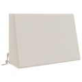 vidaXL Podložka na operadlo SOEST 100% polyester Biela 60 x 20 x 40 cm