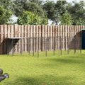 vidaXL Koterec pre psy čierny 8,47 m² oceľ