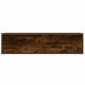 vidaXL TV skrinka s LED, tmavý dub 100X35,5x25 cm