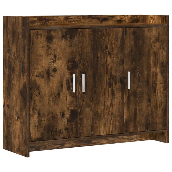 vidaXL Servírovacia skriňa Dymový dub 98,5 x 33 x 80 cm