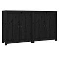 vidaXL Komody 2 ks čierne 70x35x80 cm masívna borovica