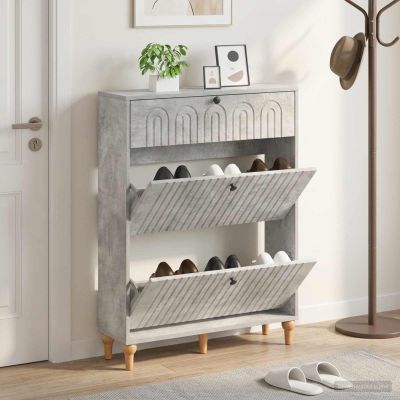 vidaXL Skriňa na topánky ALKMAAR 78 x 24 x 103 cm Kompozitné drevo