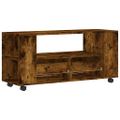 vidaXL TV skrinka dymový dub 102x34,5x43 cm kompozitné drevo