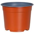 vidaXL Kulatý kvetináč 100 ks Tehlová Ø 10 x 8 cm Plast