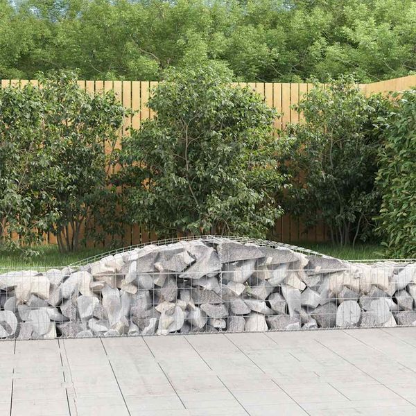 vidaXL Oblúkový gabionový kôš 2 ks 400x50x40/60 cm pozinkované železo