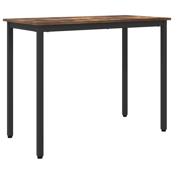 vidaXL stôl Dymová dub 100 x 50 x 76,5 cm Inžinierske drevo a oceľ