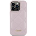 Obal Guess pre iPhone 15 Pro Max 6,7" GUHCP15XPSQSQSP ružový HC PU prešívané kovové logo