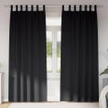 vidaXL Záclony na zatemnenie s krúžkami 2 ks Čierna 225 x 140 cm