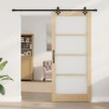vidaXL Posuvné dvere ORKDAL 93 x 211 cm Prírodná a čierna