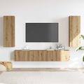 VidaXL 4-dielna súprava nástennej TV skrinky Artisan Dub Artisan