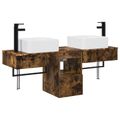 vidaXL Set kabinetov do kúpeľne 3 ks Dymový dub 53 x 35 x 39 cm