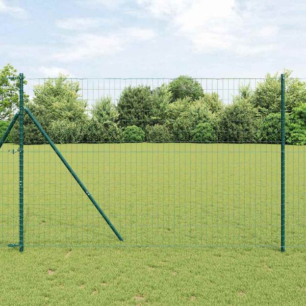 vidaXL Euro plot Zelená 1,5 x 10 m Železo potiahnuté PVC