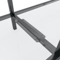 vidaXL Konzolový stolík priehľadný 180x35x75,5 cm tvrdené sklo
