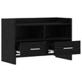 vidaXL TV skrinka 71,5 x 33 x 47 cm Čierny dub Kompozitné drevo