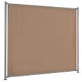 vidaXL Plotový panel s 2 stĺpikmi látkový 180x180 cm sivo-hnedý