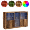 vidaXL LED komoda Staré drevo 162 x 37 x 100 cm Kompozitné drevo
